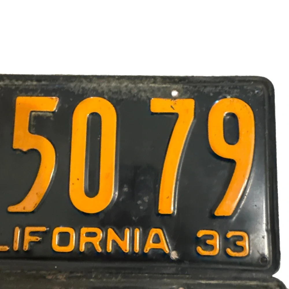 1933 33 California Plates Lincoln Chevrolet Plymouth Nash Hudson Buick Pontiac